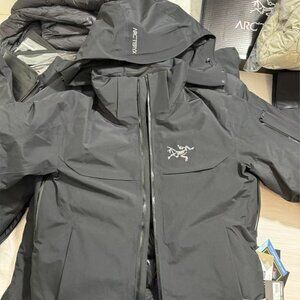 Men's Arc'teryx Macai GTX 750 down Logo waterproof warm hooded ski jacket